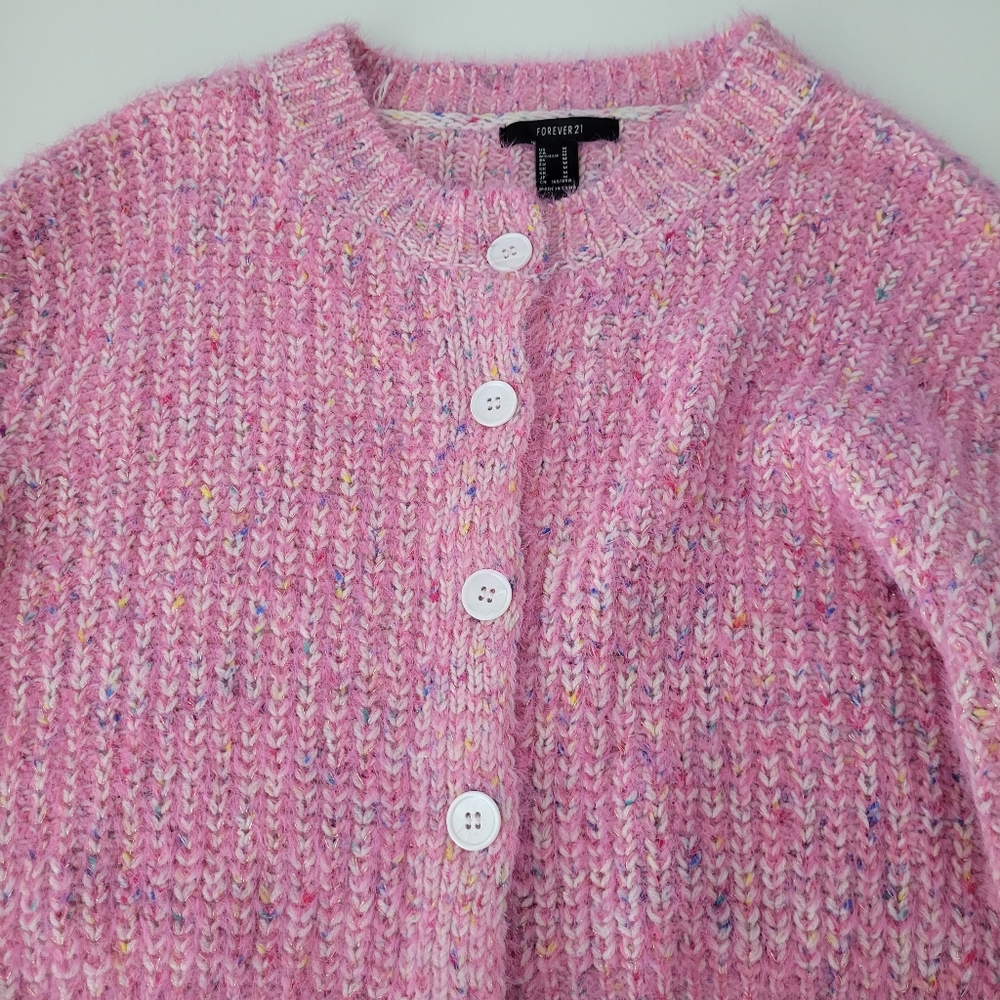 Pink Metallic Cozy Knit Sweater